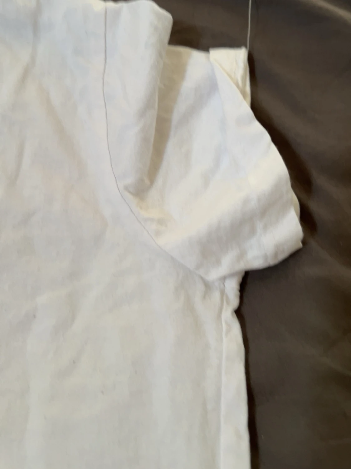 Vit Ullared t-shirt med tryck - 1