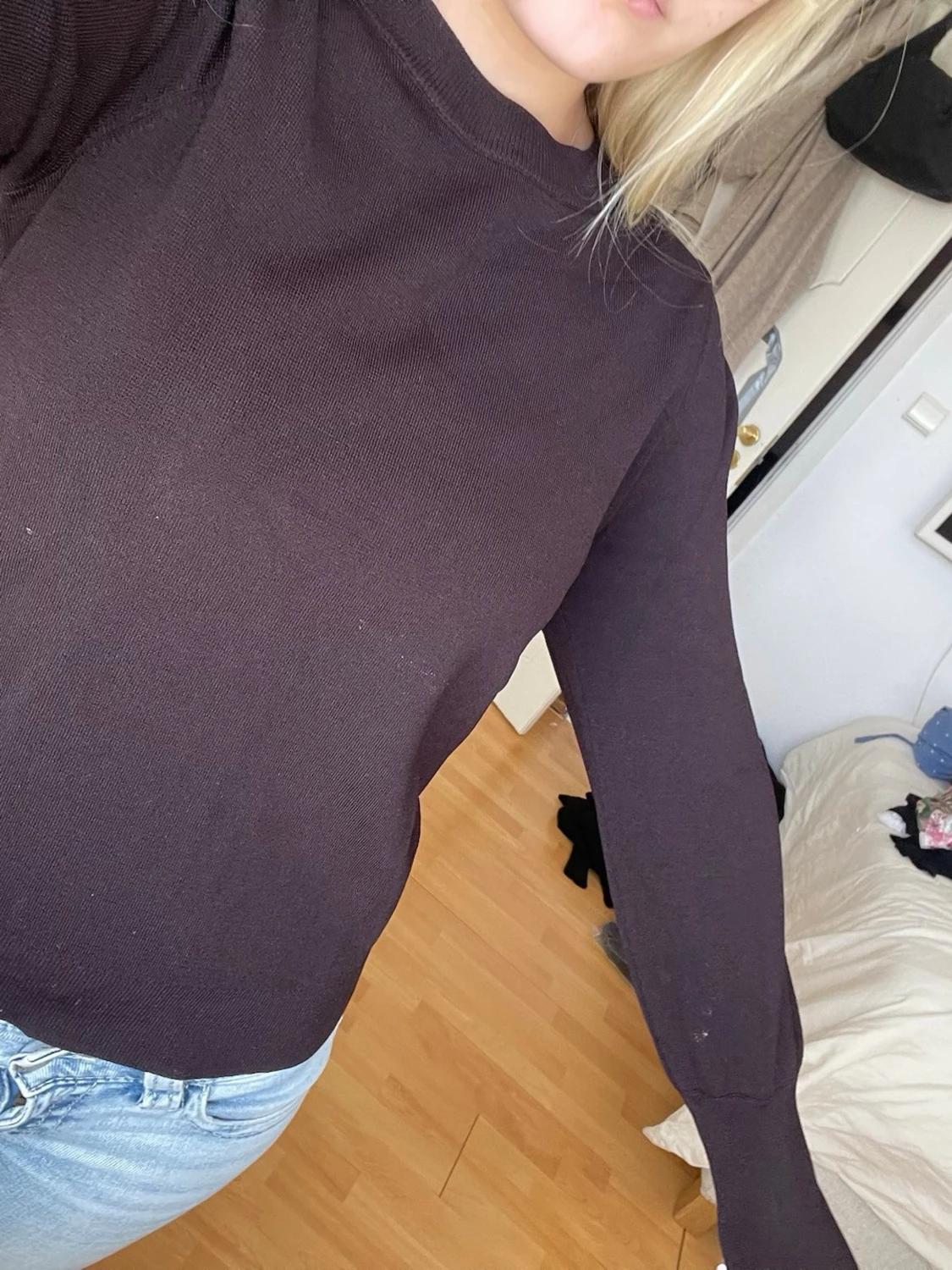 Mörklila basic tröja - 2