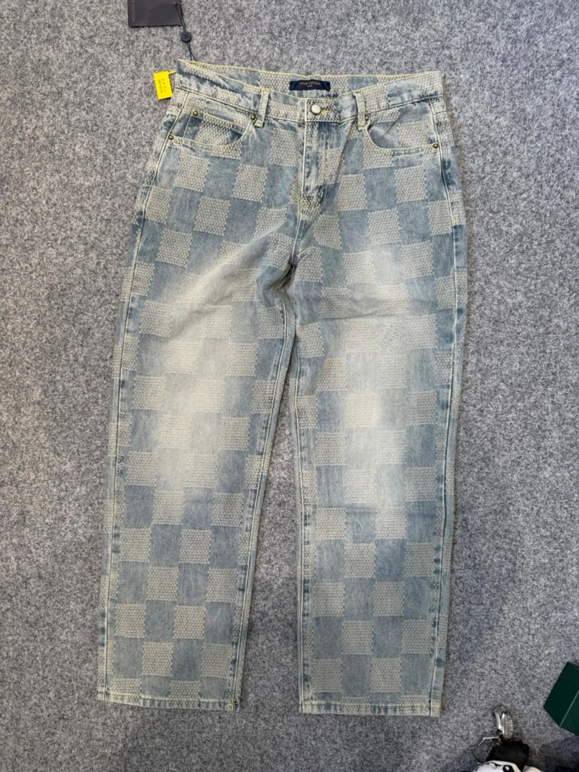 LV light blue baggy jeans