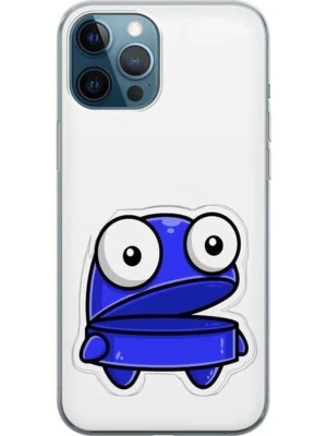 Mobilskal med blå tecknad figur - Snyggt mobilskal i genomskinligt material med en stor, blå tecknad figur med stora ögon på baksidan. Skalet har en slimmad form och passar perfekt för dig som vill ha ett unikt och lekfullt utseende på mobilen.