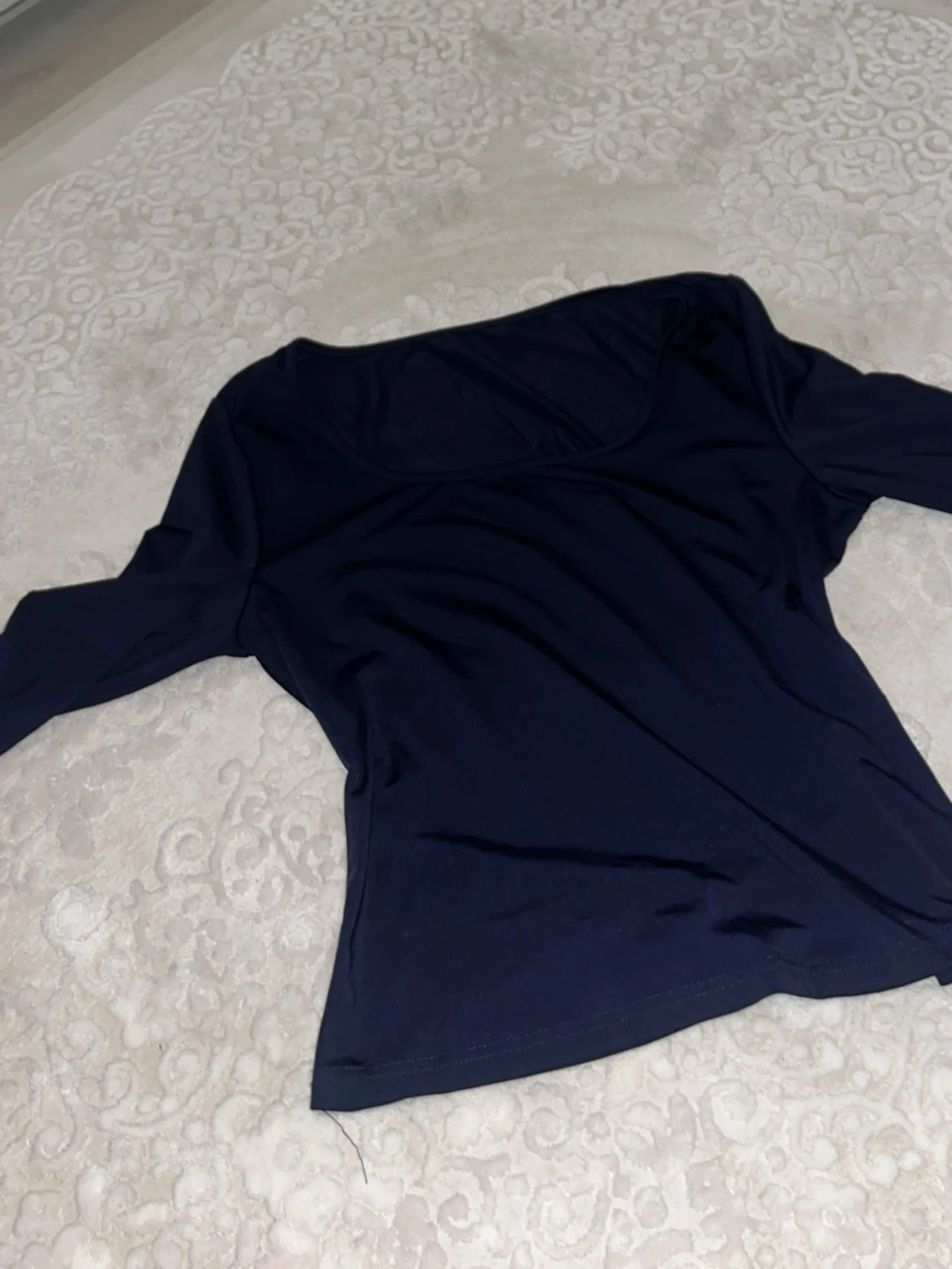 Mörkblå långärmad topp - 1