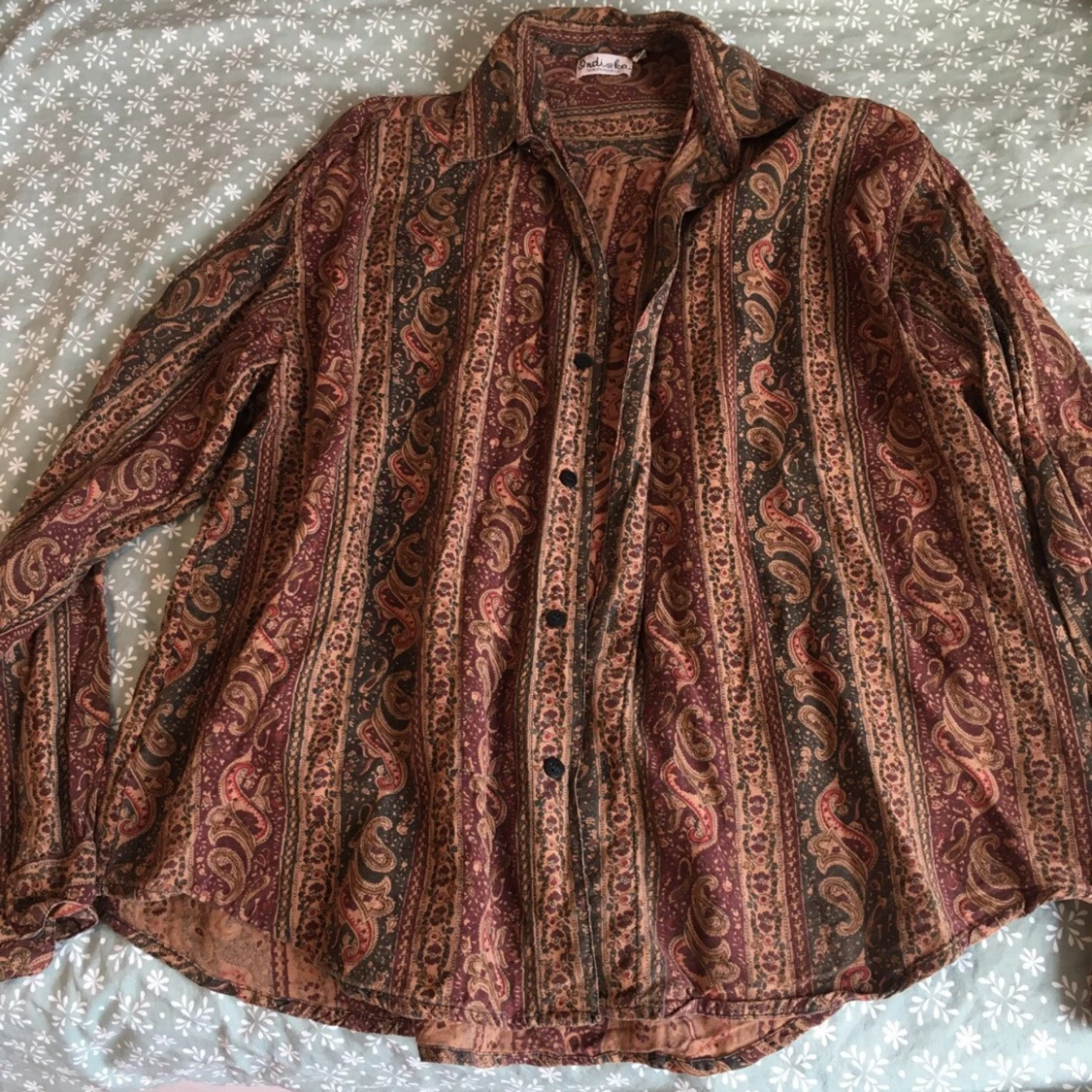 Vintage paisley mönstrad skjorta, Indiska, hippie/ boho/ 60s/ 60tal/ 70s/ 70tal - 1