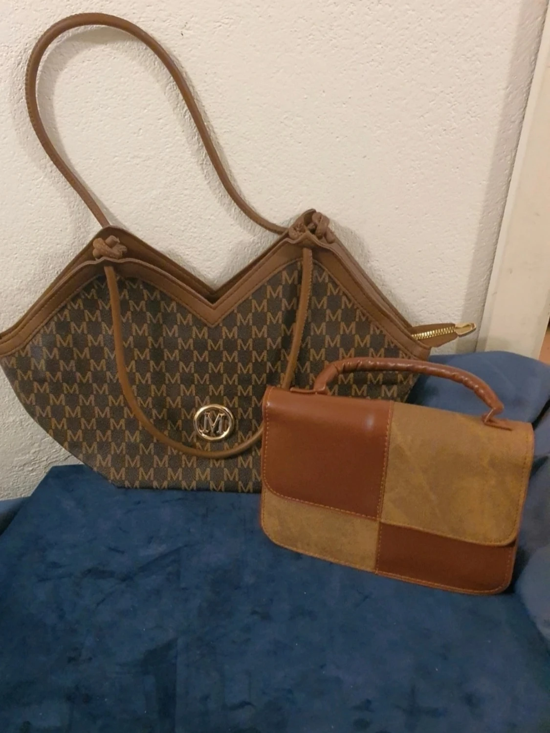 Brun handväskor 2 st
