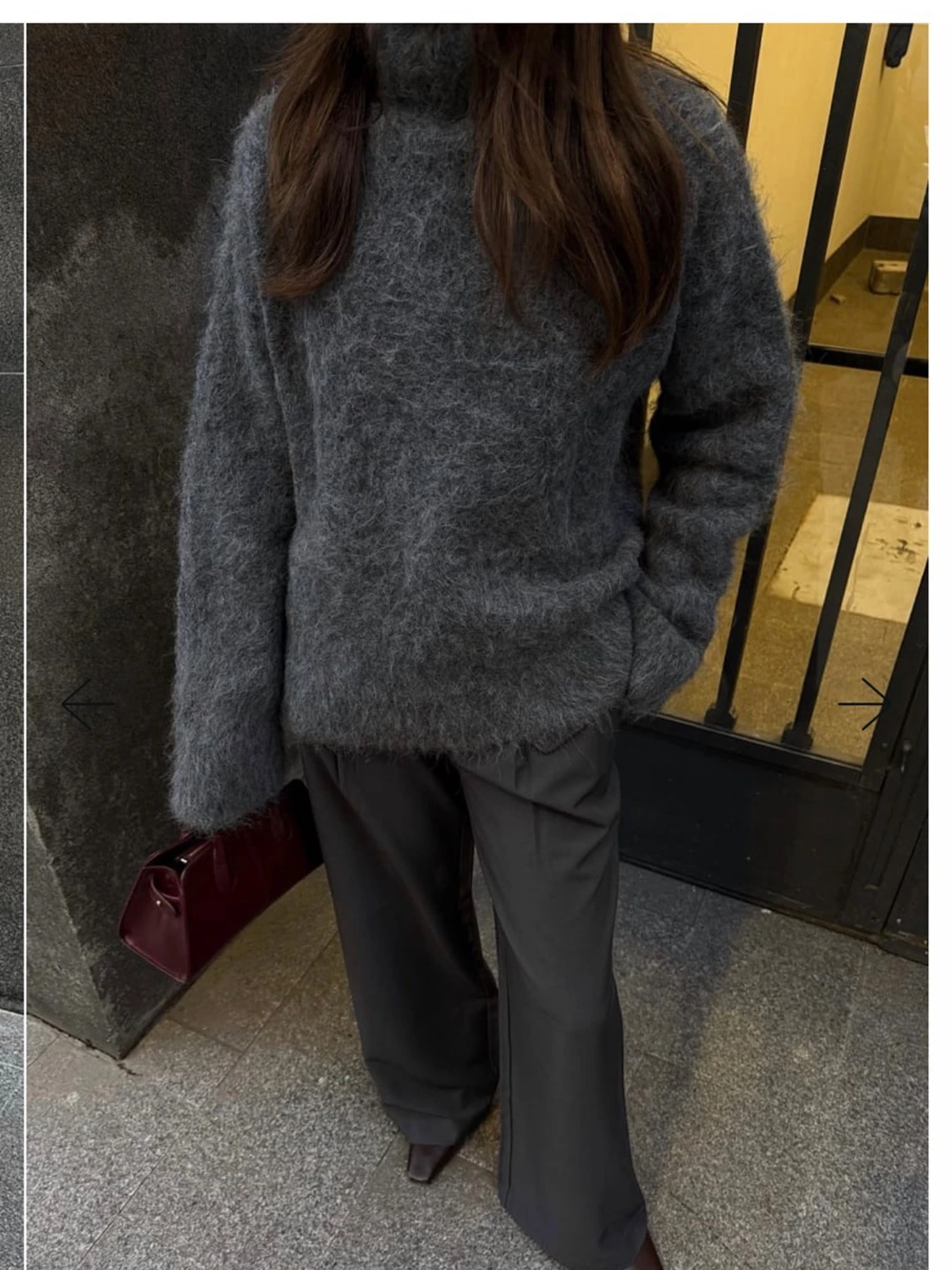 Stickad tröja i alpackamix  - 2