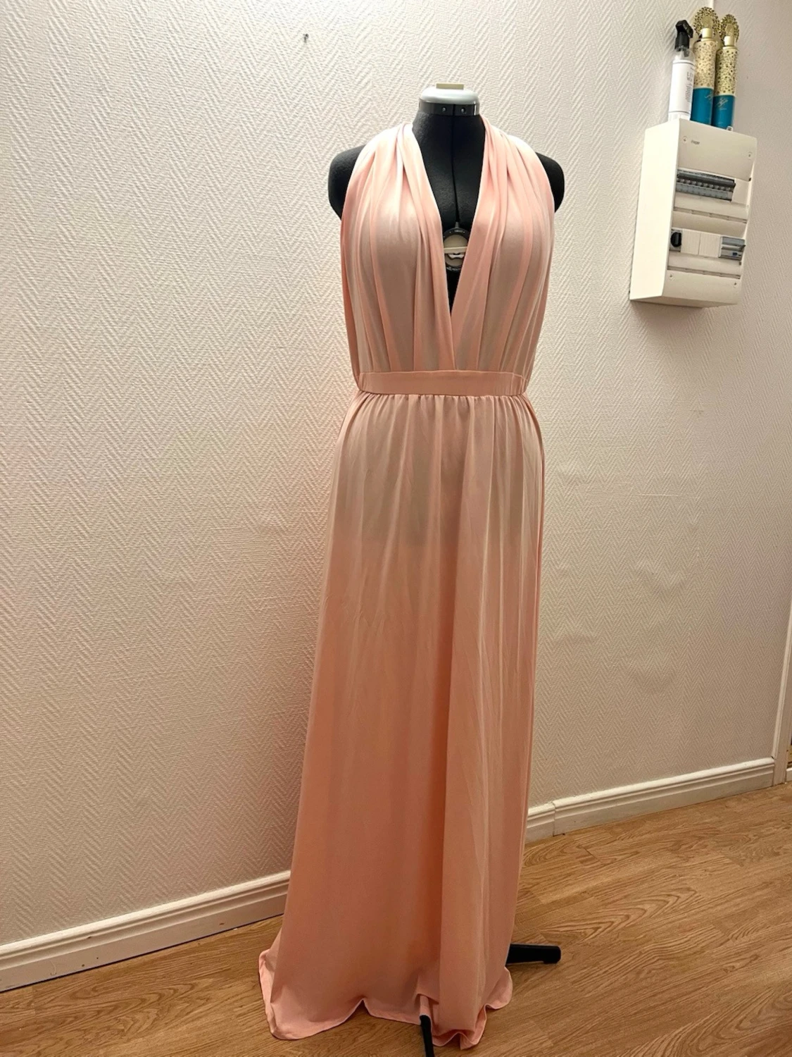 By Malina - Lola Multiway Maxi Dress – blush pink, wrap style - 3