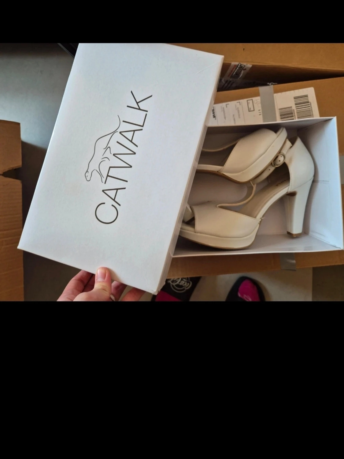 Vita pumps med klack från Catwalk - 3