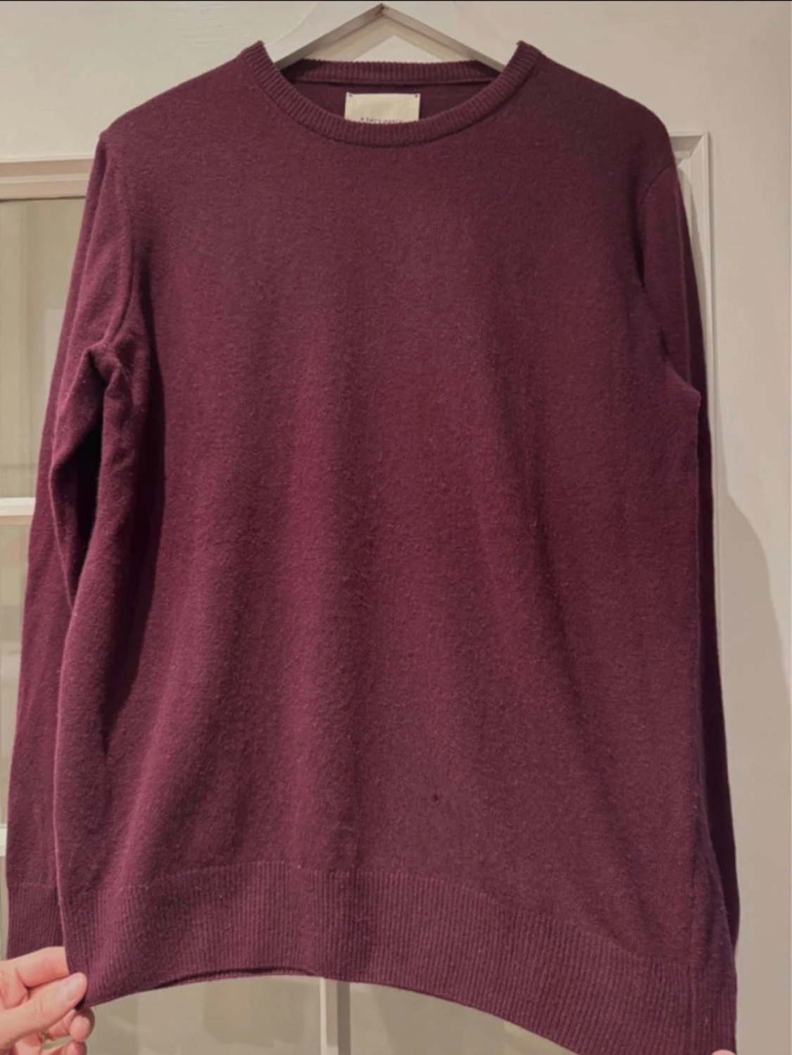 Vinröd cashmere-tröja A Day's March - 4