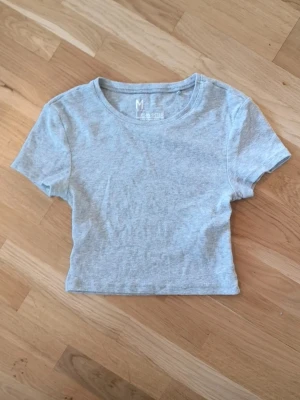 Ljusgrå croppad topp - En enkel och stilren ljusgrå croppad topp.