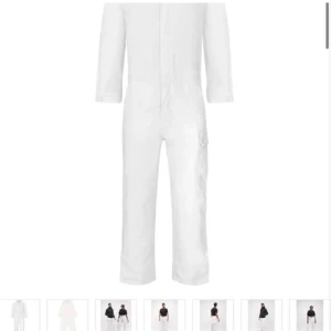 vit studentoverall i bomull  - säljer min studentoverall helt i nyskick för att den var för stor. Man stänger den med knappar! Storlek S 