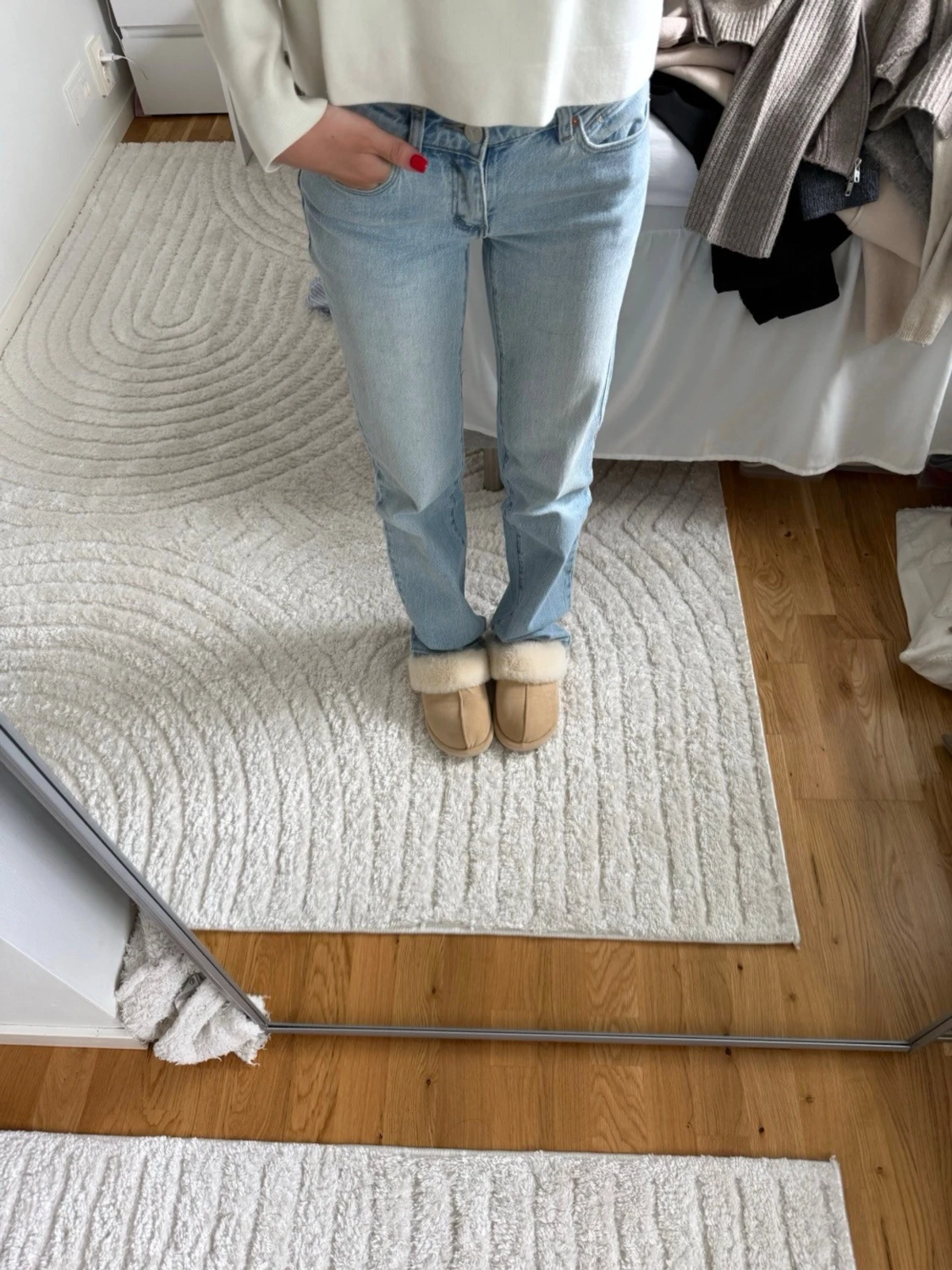 Ljusblå raka jeans - 2