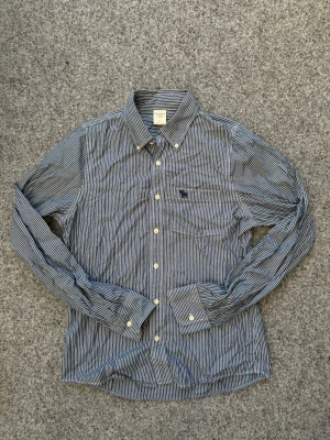 Abercrombie & fitch skjorta | L - Abercrombie & fitch skjorta | Strolek: L | Ljusblå randig | lite schysstare | mycket bra skick, bara lite skrynklig men går lätt att lösa med att stryka den | hör av er vid minsta lilla fråga eller fundering