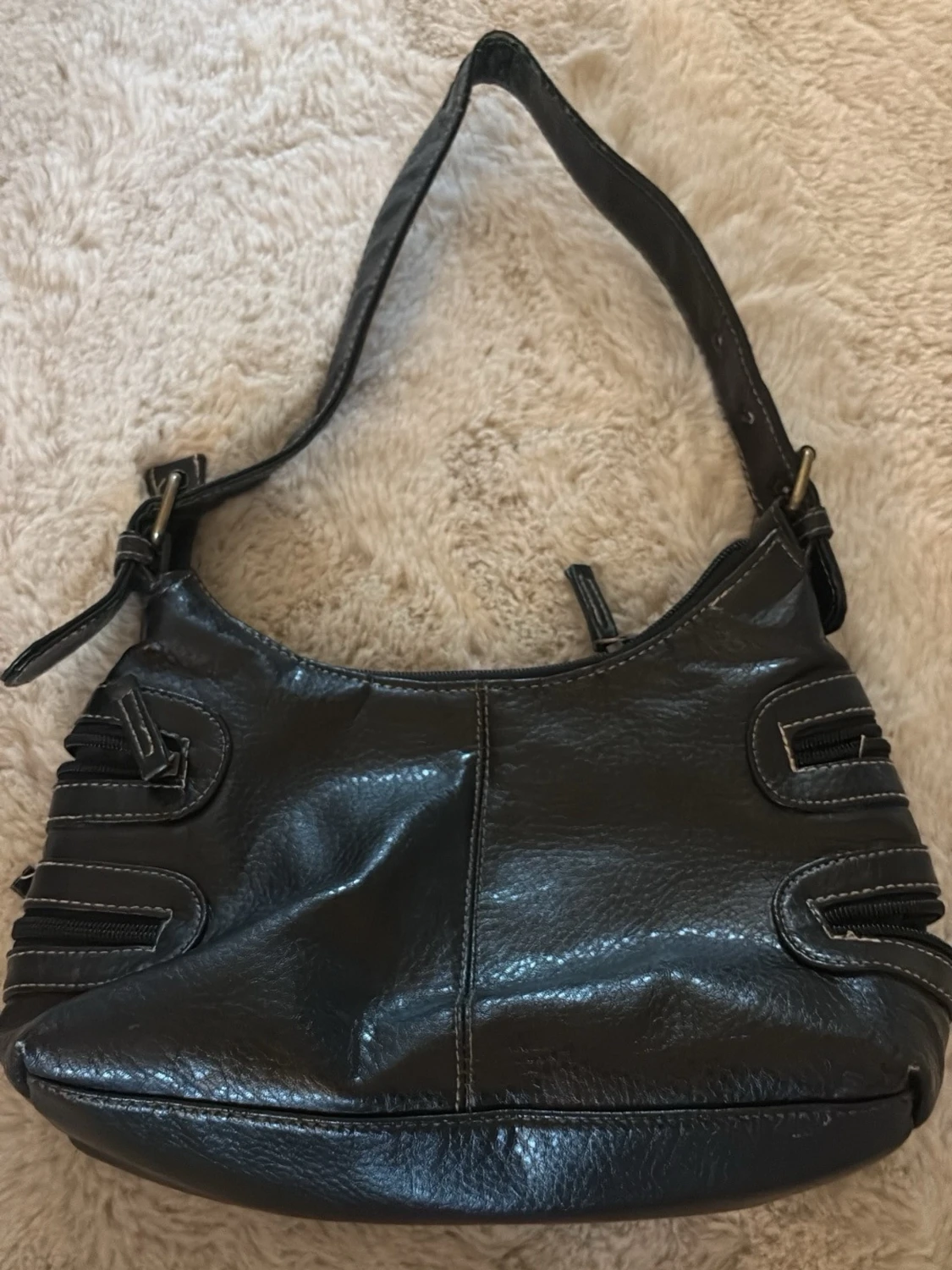 Svart skinnväska - 1