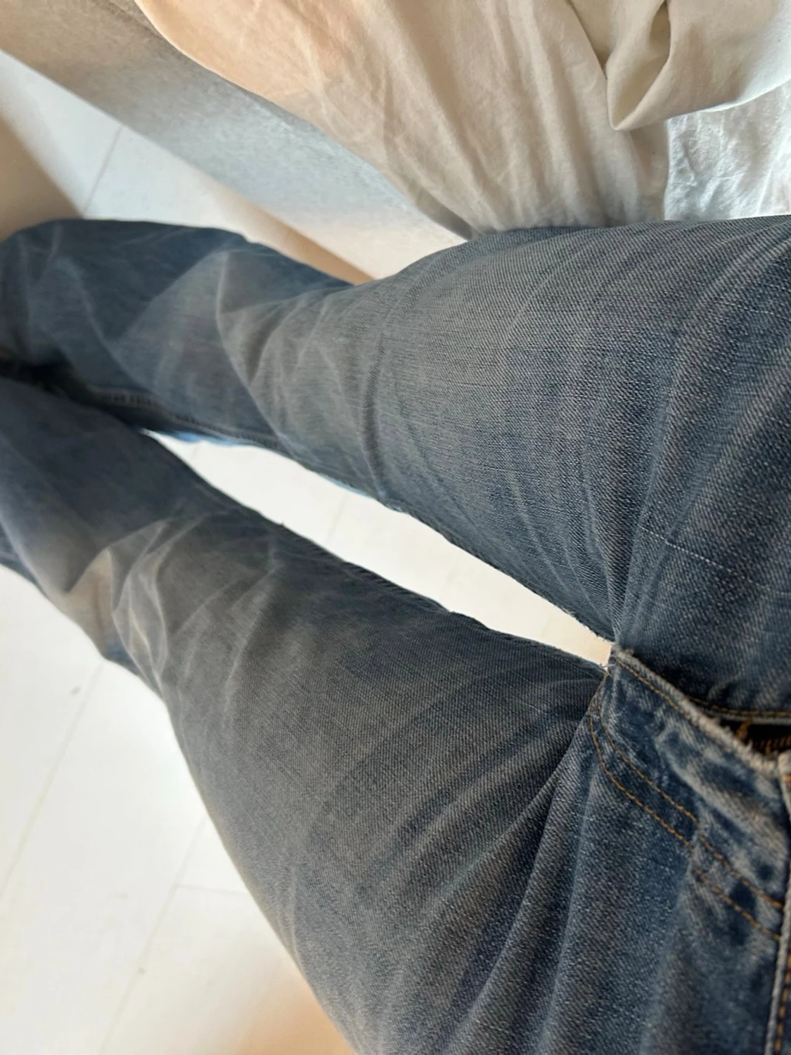 Blå bootcut jeans med låg midja Levis  - 2