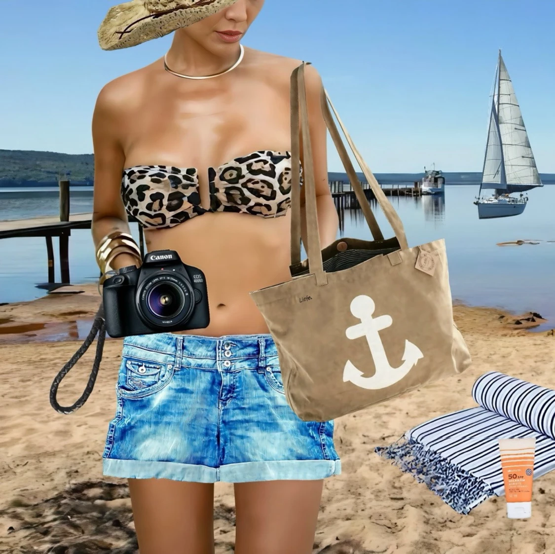 Snygga denimshorts i femficksmodell med fina detaljer från Lindex!