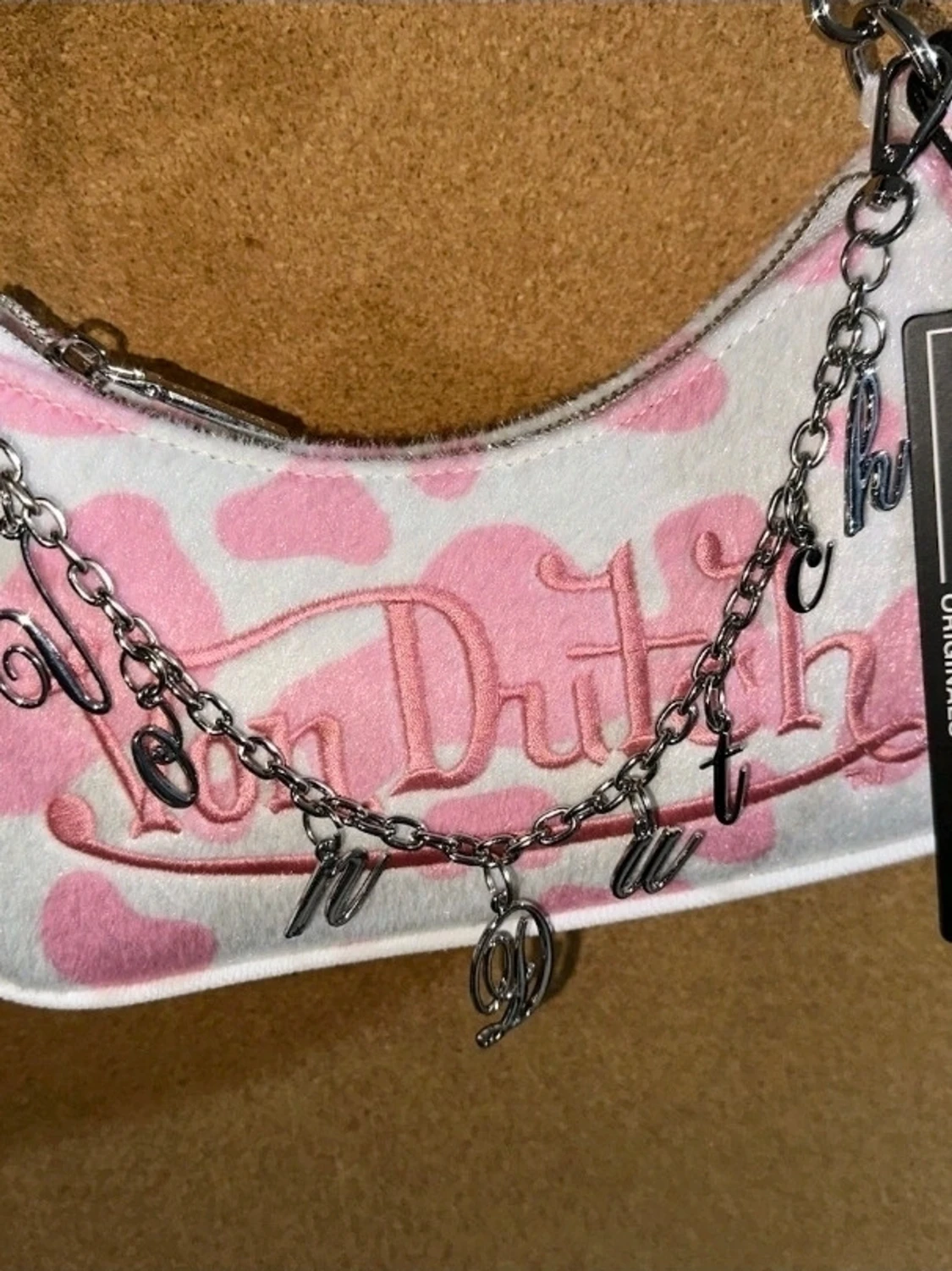Rosa och vit Von Dutch handväska - 1