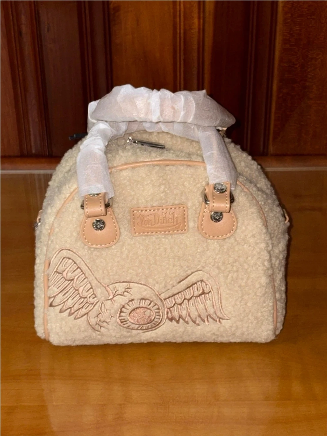 Beige teddy handväska Von Dutch - 1