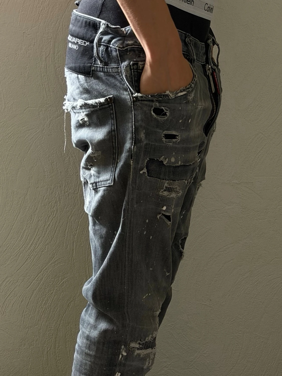 Grå slitna jeans Dsquared2 - 1