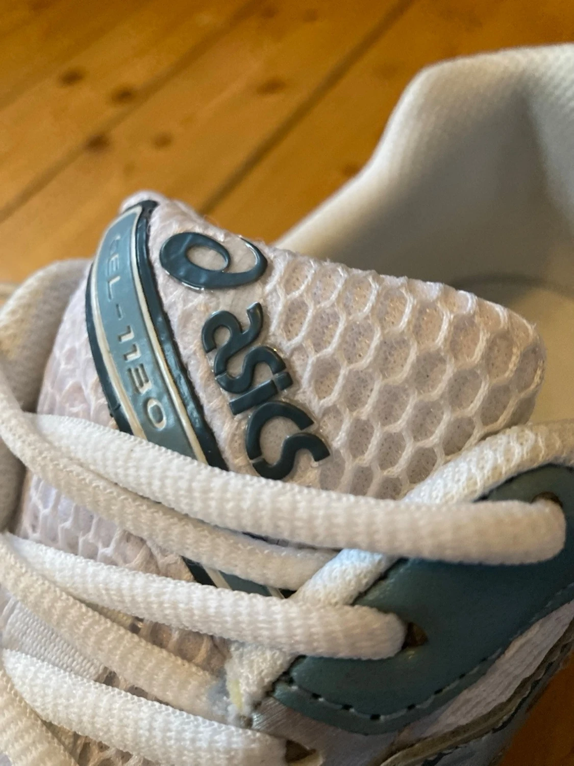 Asics Gel-1130 vita och blå sneakers - 4