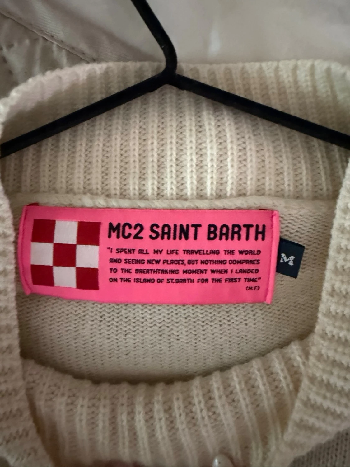 Vit stickad tröja MC2 Saint Barth - 3