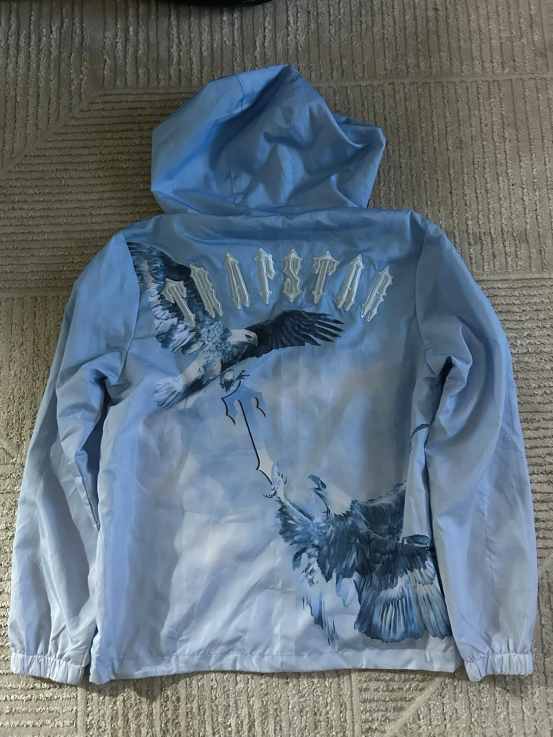 Blå vindjacka med fågeltryck Trapstar - 1
