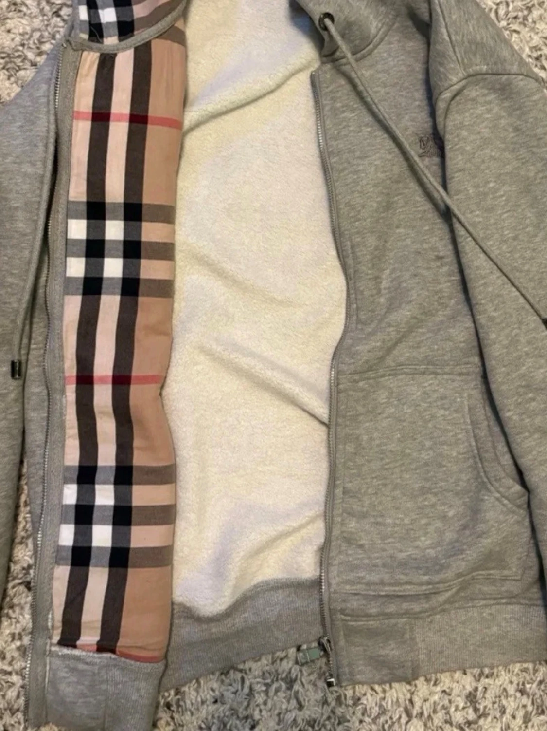 Grå zip-hoodie från Burberry - 1