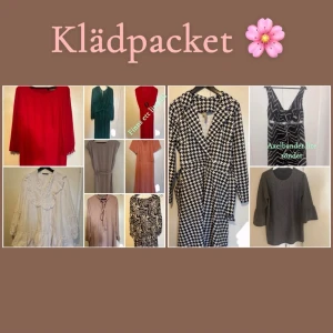 Klädpacket  - Säljer blandat paket i storlek L/XL med klänningar, jumpsuit  och en väska i Fint skick, knappt använda 🌸
