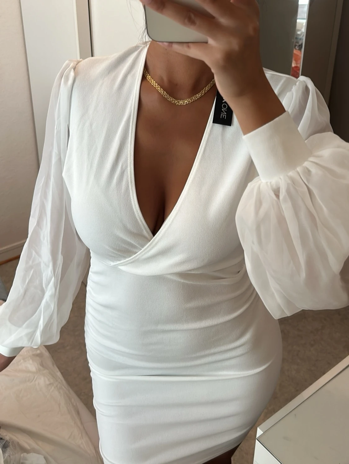 Med prislapp! Nelly chiffon sleeve dress - 1