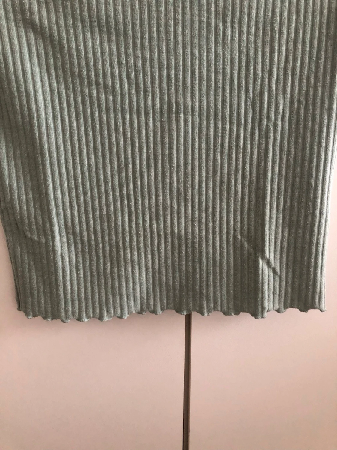 Ribbad grön croppad topp från ONLY - 3