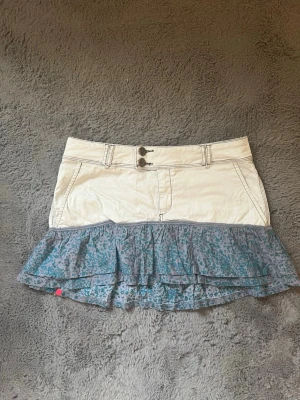 Cool volang kjol - Säljer en så fin och cool volang kjol. Den är köpt av en tjej som syr dom själv. Den är så snygg och unik. Storlek L, mått på bilderna. Tveka inte att skriva om ni undrar över något!❣️❣️ pris går alltid att diskuteras!!❣️❣️