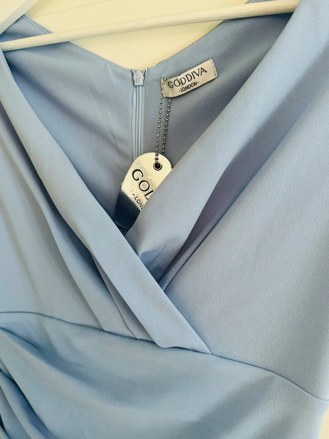 Ljusblå lång klänning  - 1