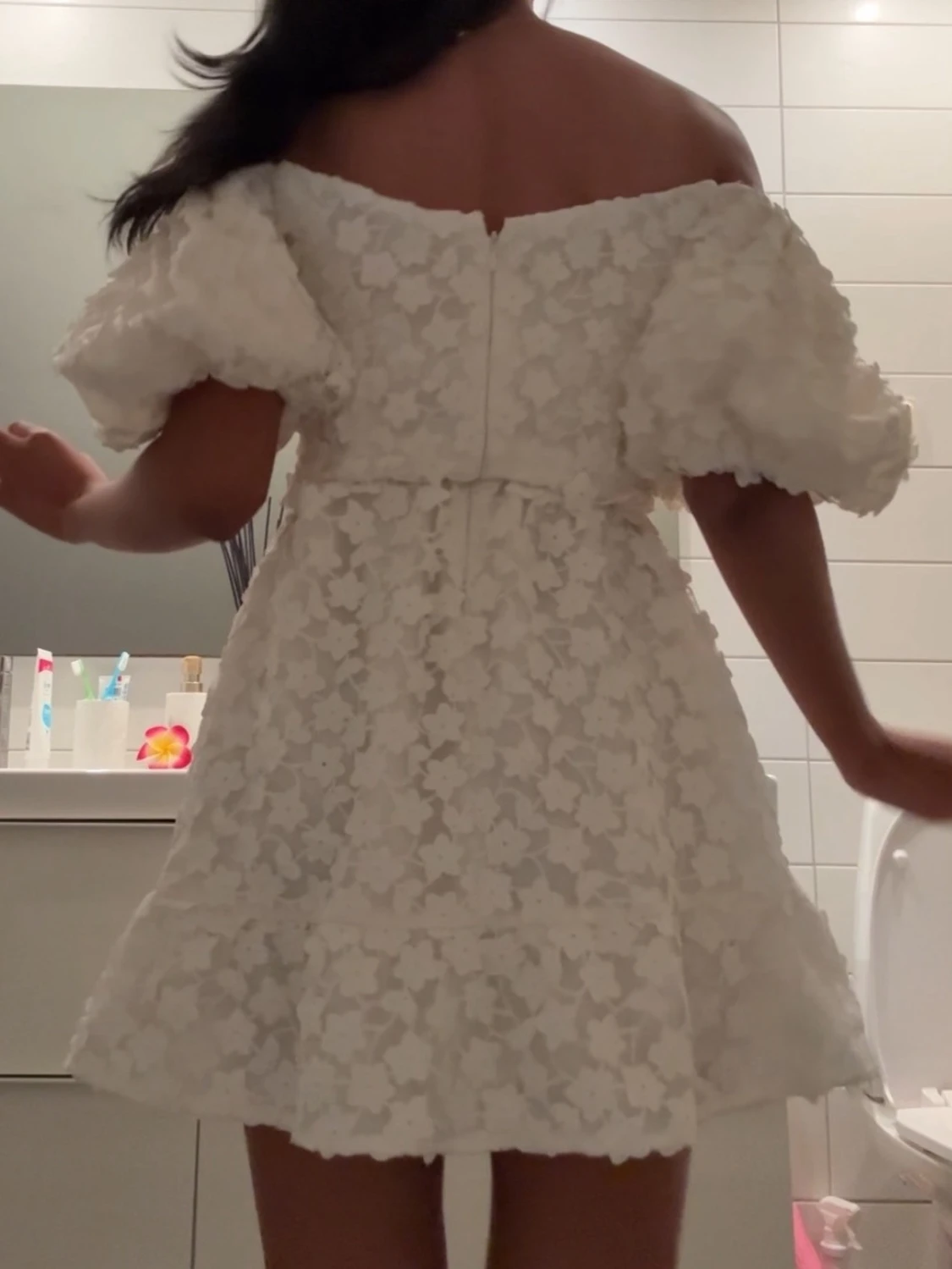 off shoulder klänning - 1