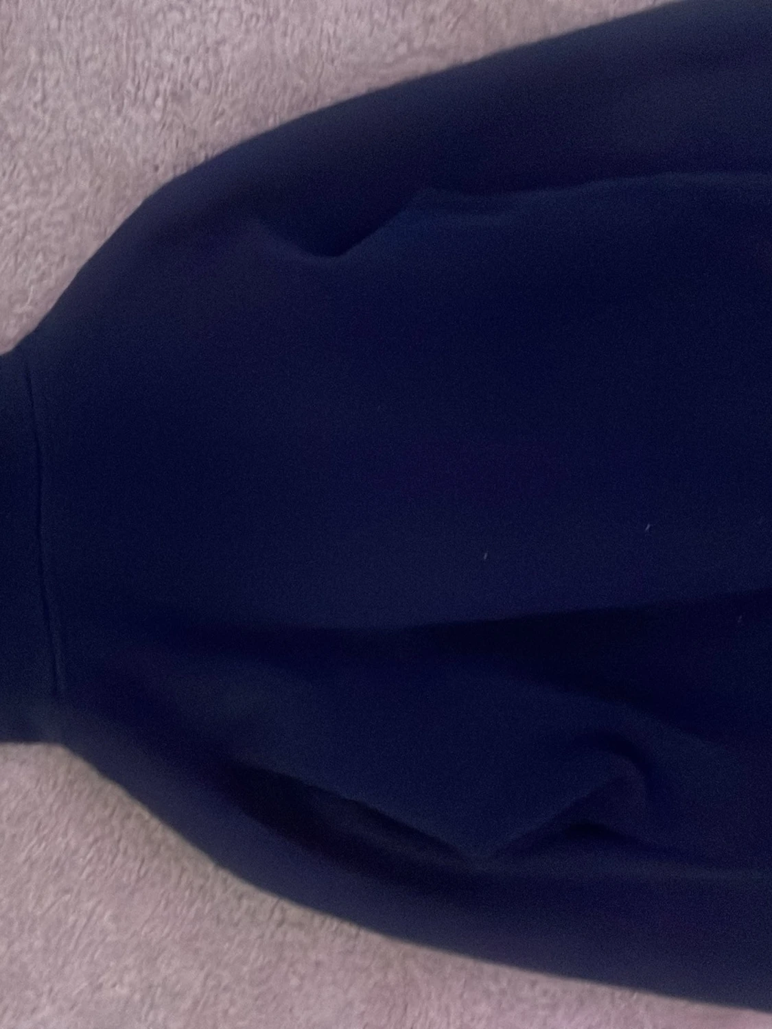 Mörkblå Champion hoodie med logga - 1