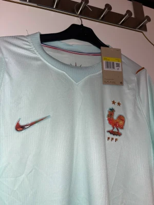 Frankrike fotbollströja Nike ljusblå - Snygg ljusblå fotbollströja från Nike med Frankrikes landslagsemblem och två stjärnor på bröstet. Stolek S 170-175 skulle jag rekommendera 