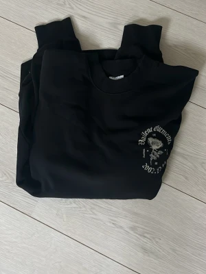 Svart hoodie från Valient XS - Svart hoodie från Valient med tryck på bröstet i vitt och grått. Klassisk modell med ribbade muddar och mjukt material. Perfekt för dig som gillar streetwear och vill ha en stilren look med en cool detalj framtill.