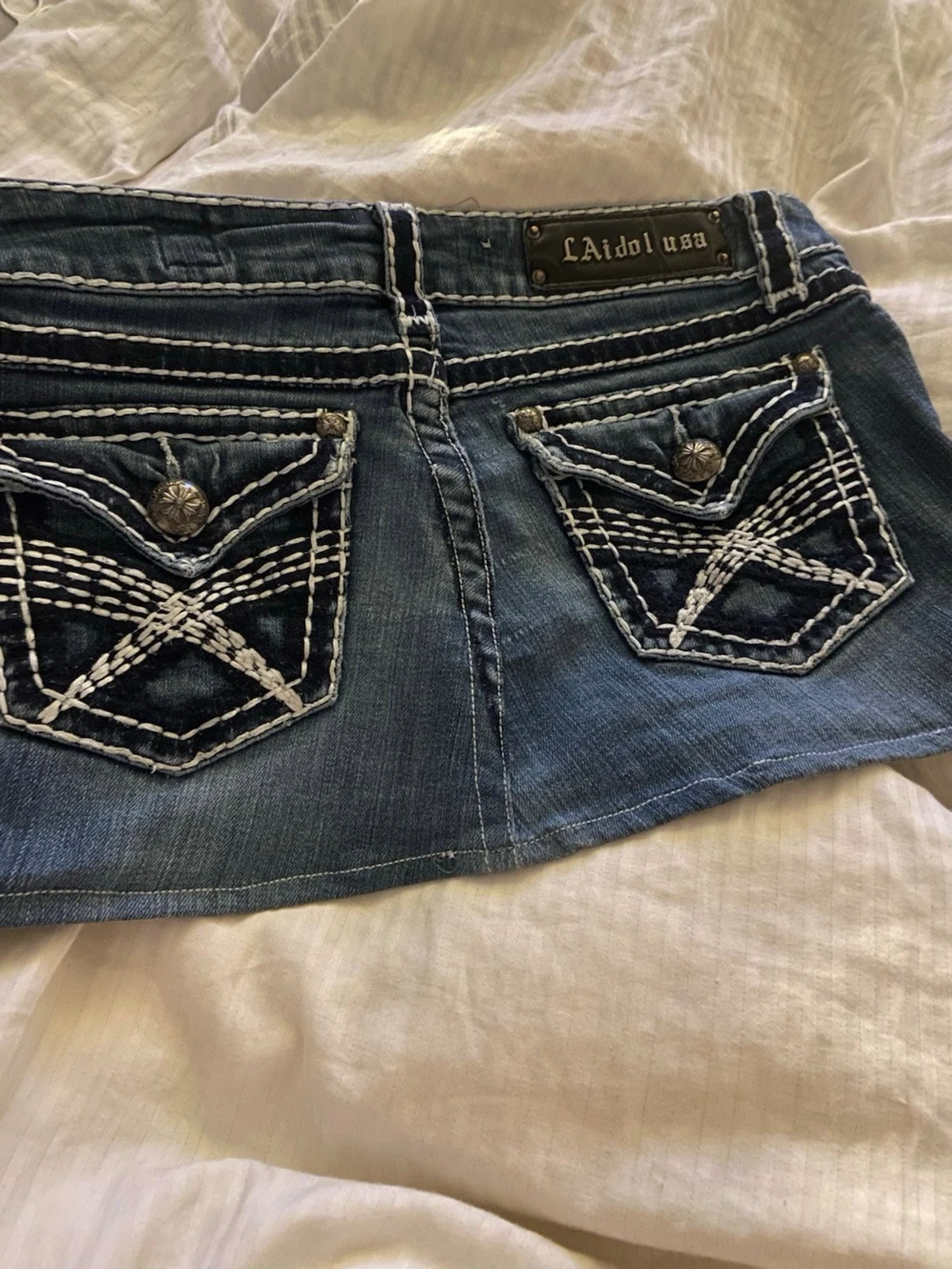 Blå jeansminikjol från LA Idol USA - 1