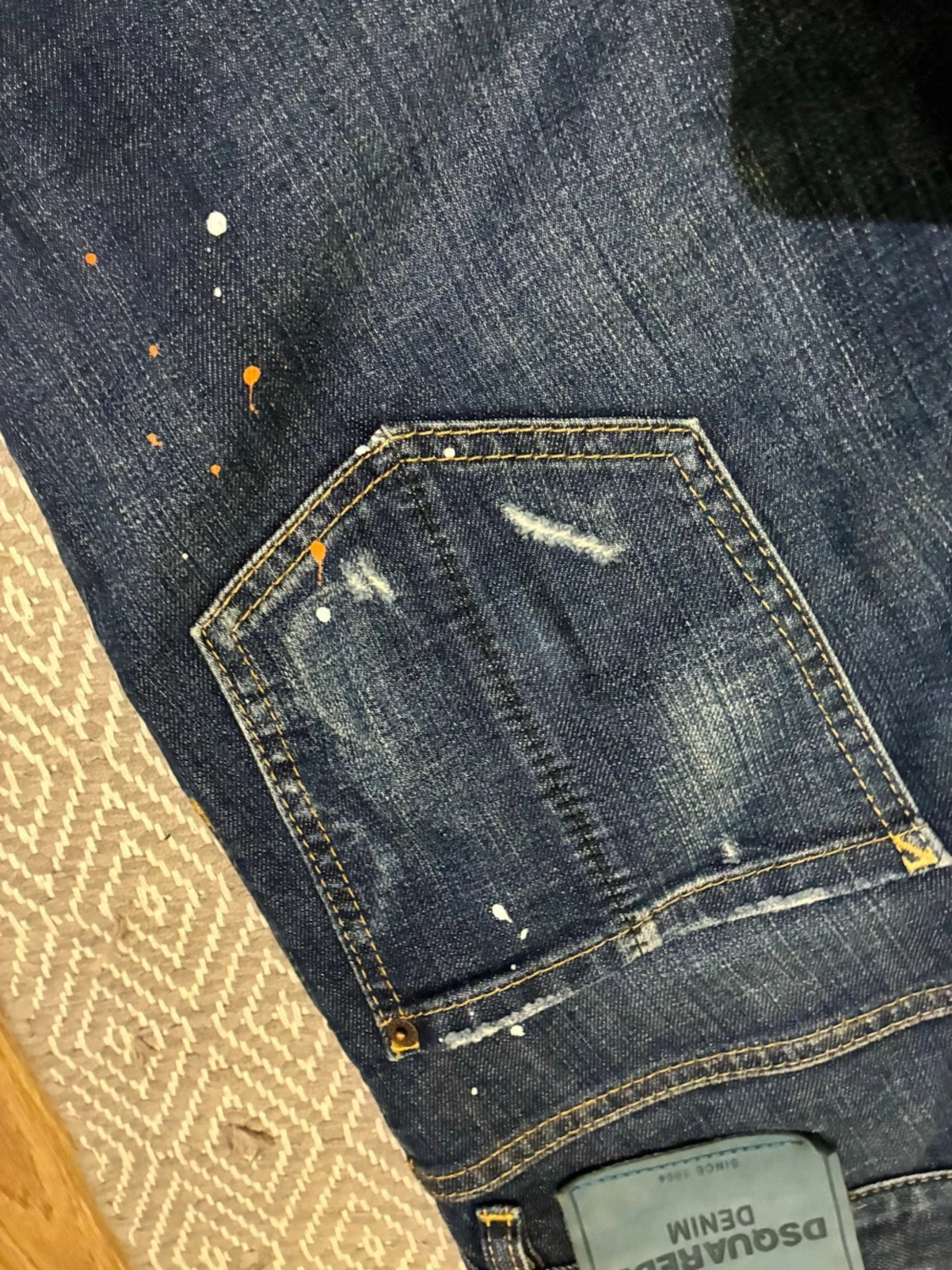 Mörkblå distressed jeans från Dsquared2 - 3