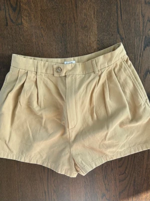 Filippa K High Waist Cotton Shor Beige Shorts Women Size 40 - Filippa K Shorts in very good condition. High-waisted trousers in a classic and versatile design. Made from cotton material with a comfortable fit. Features a pleated front, button closure, side pockets and two back pockets.  The waist : 76 cm Hips : 100 cm  Original price : 2200 SEK Price : 490 SEK