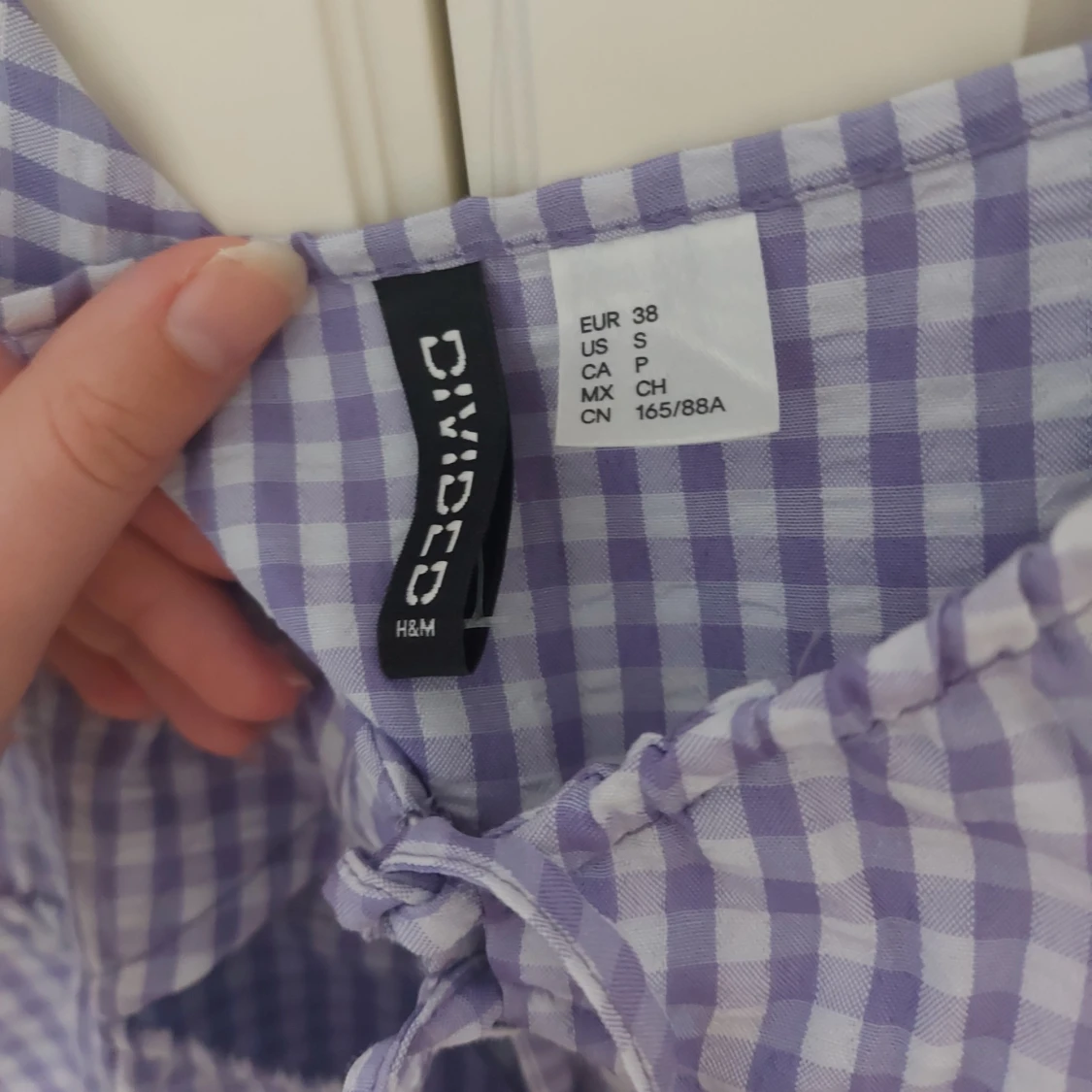 Lila rutig kortklänning H&M Divided - 1