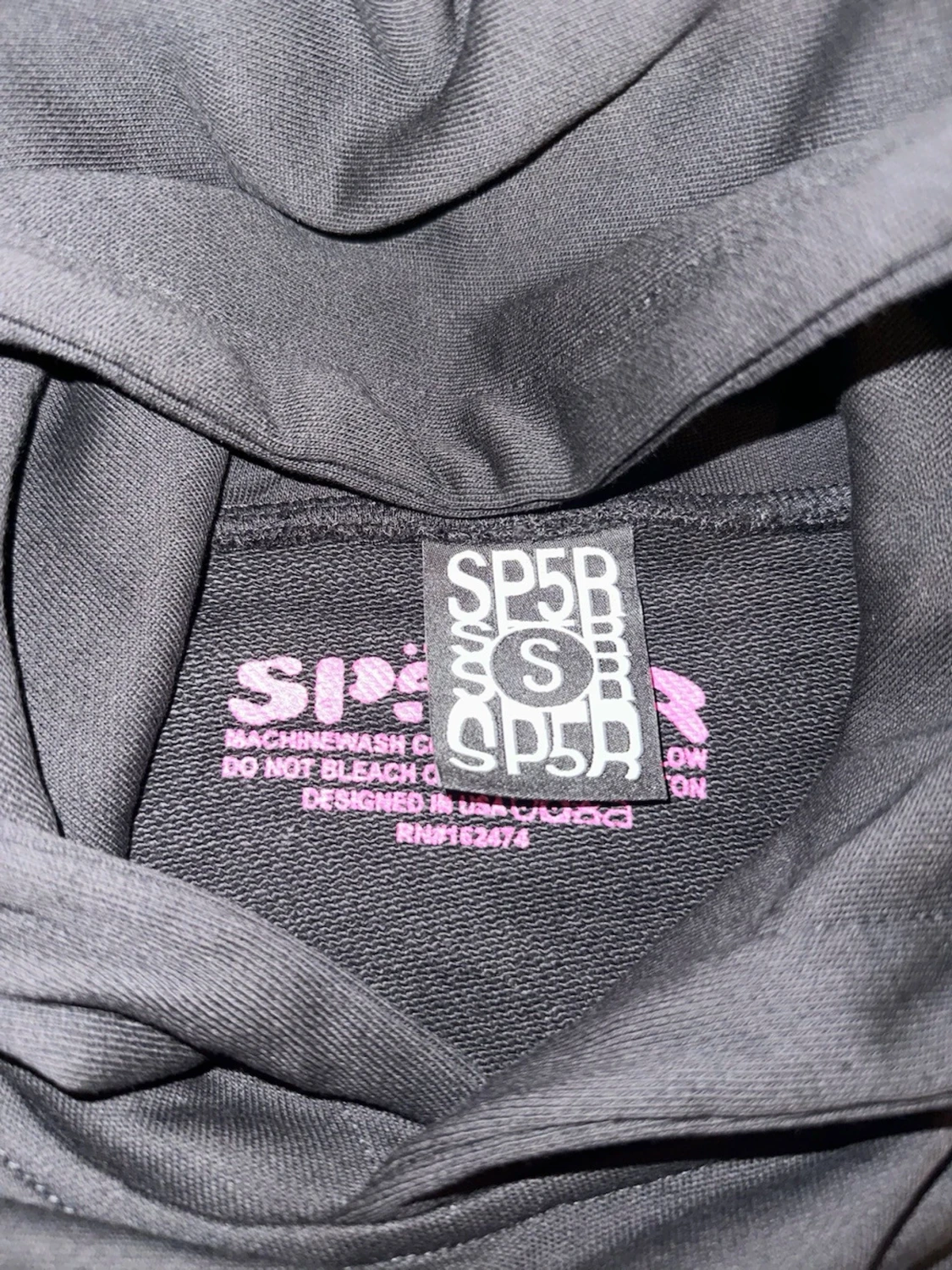 Svart Sp5der hoodie med färgglatt tryck - 3