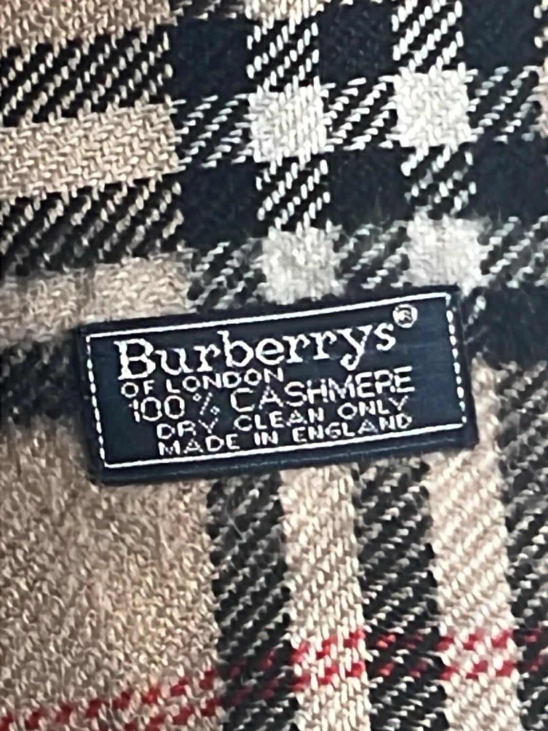 Beige rutig halsduk från Burberrys - 1