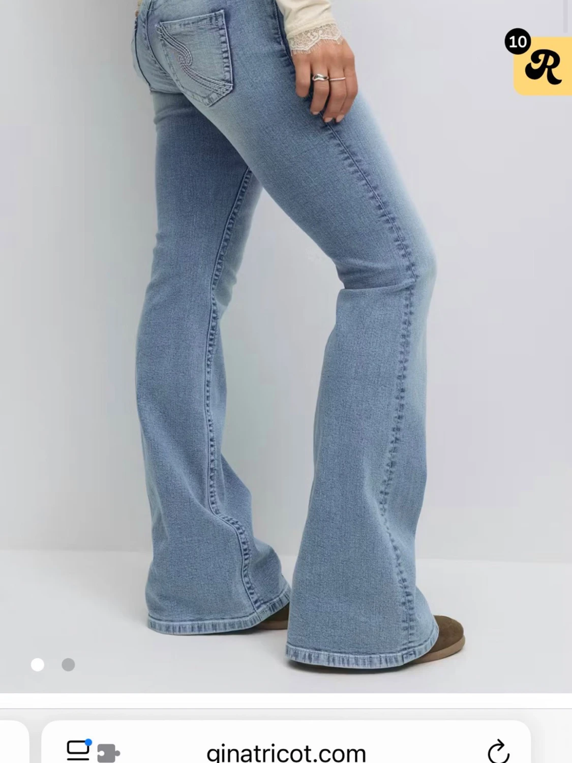Lågmidjade bootcut jeans - 2