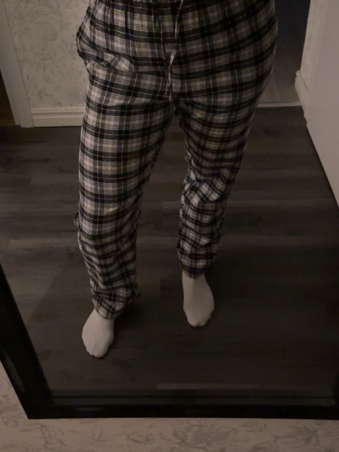 Rutiga pyjamasbyxor i bomull herrmodell 