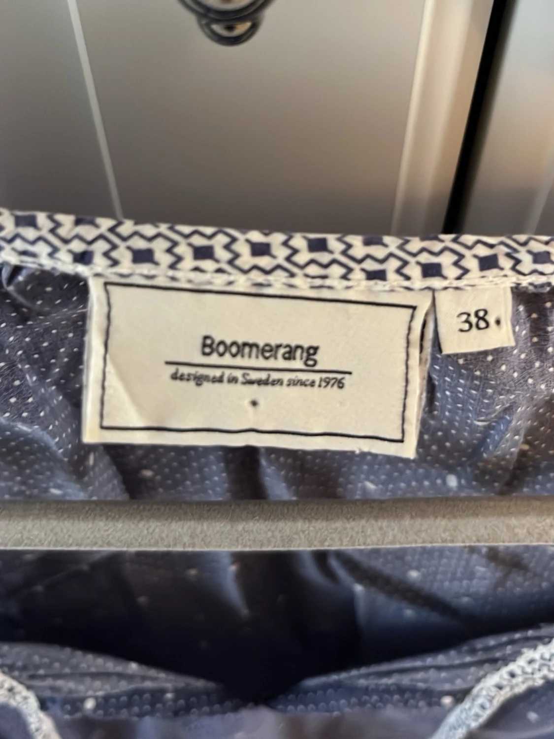Blå mönstrad Blus  - 2