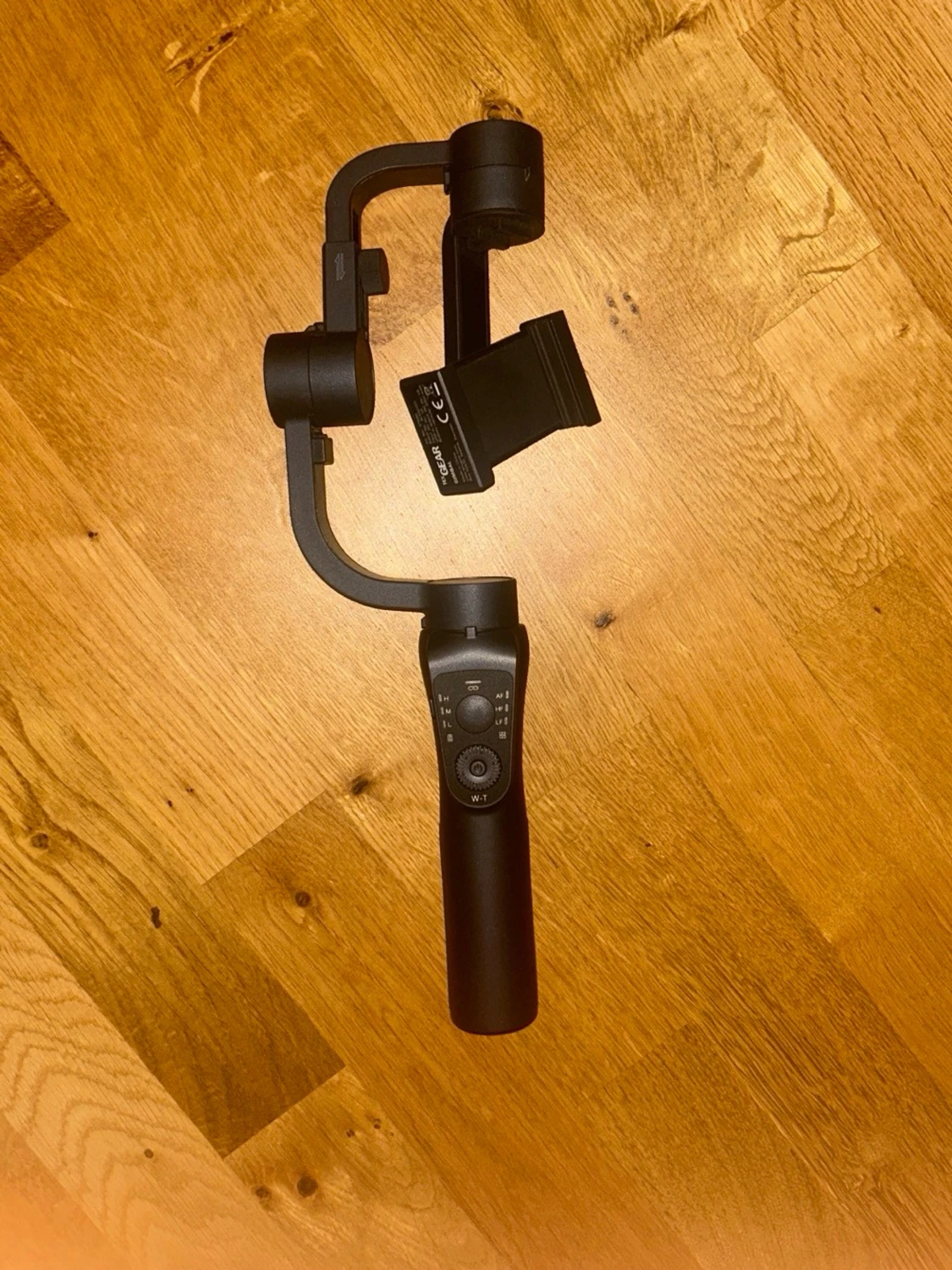 Svart gimbal för smartphone
