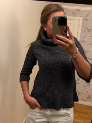 Polotröja - Superfin blåmelerad polotröja!☺️☺️