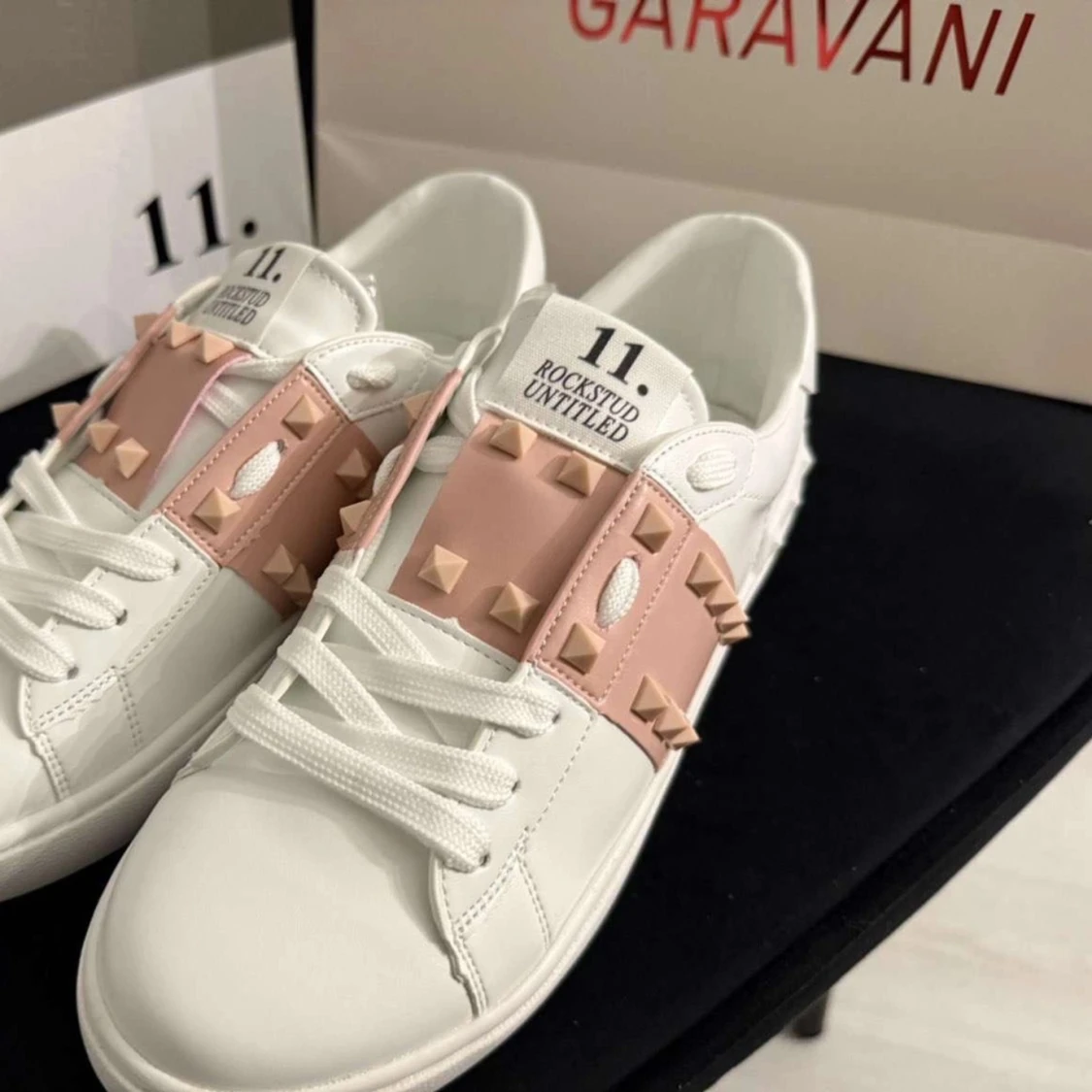 Valentino Rockstud sneakers vit/rosa - 3