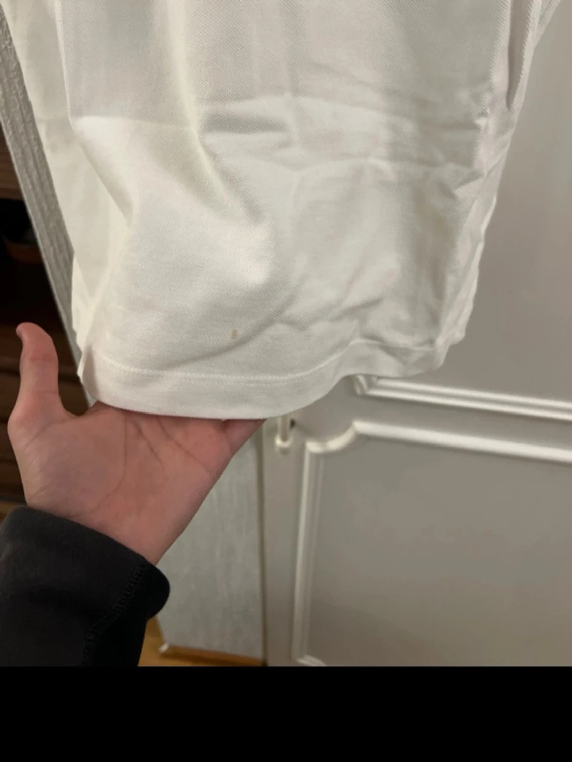 Vit pikétröja från Moncler - 2