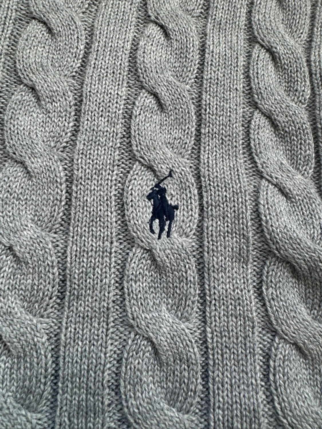 Grå kabelstickad tröja Polo Ralph Lauren - 1