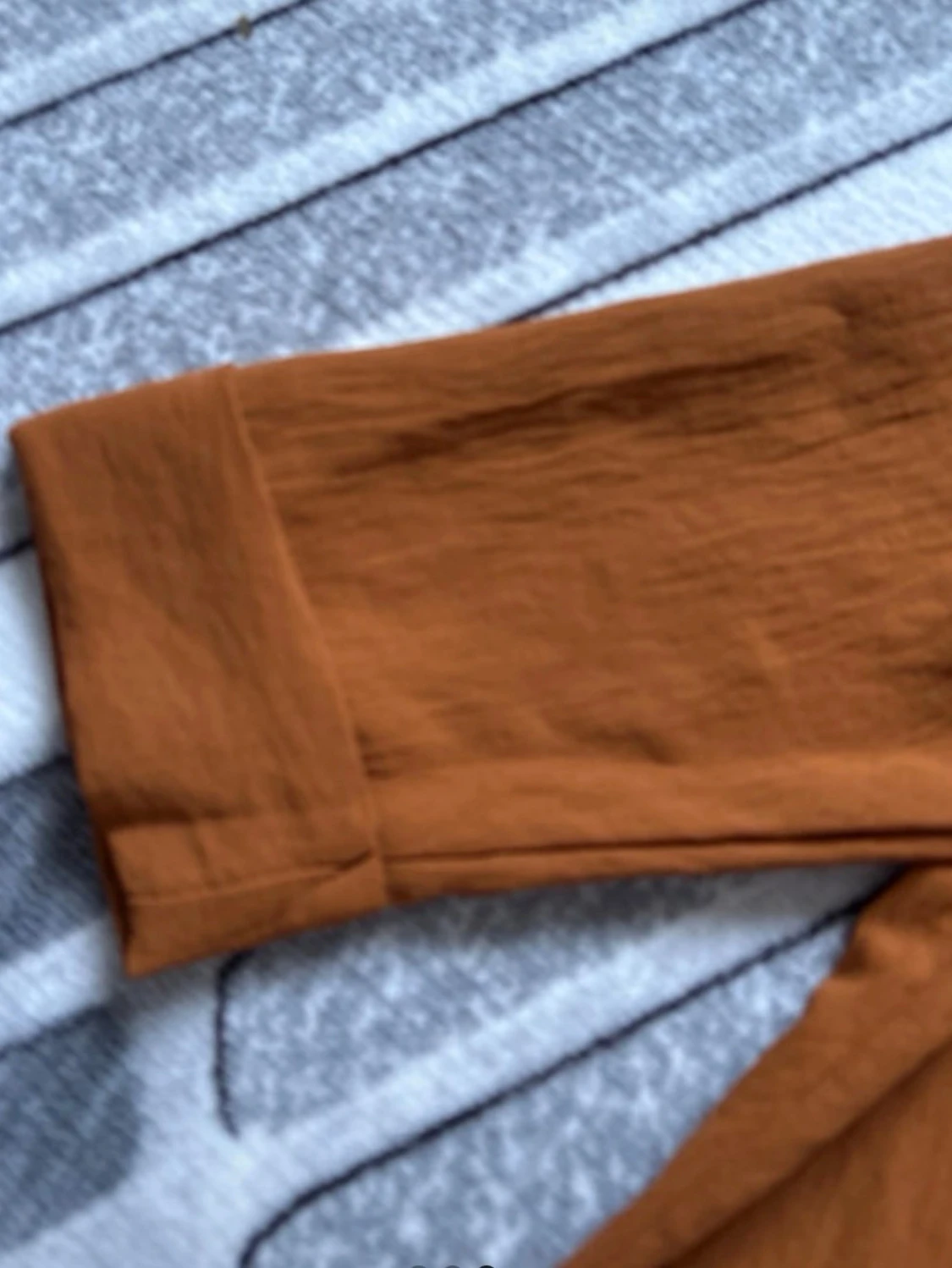 Brun oversized skjorta i linne - 1