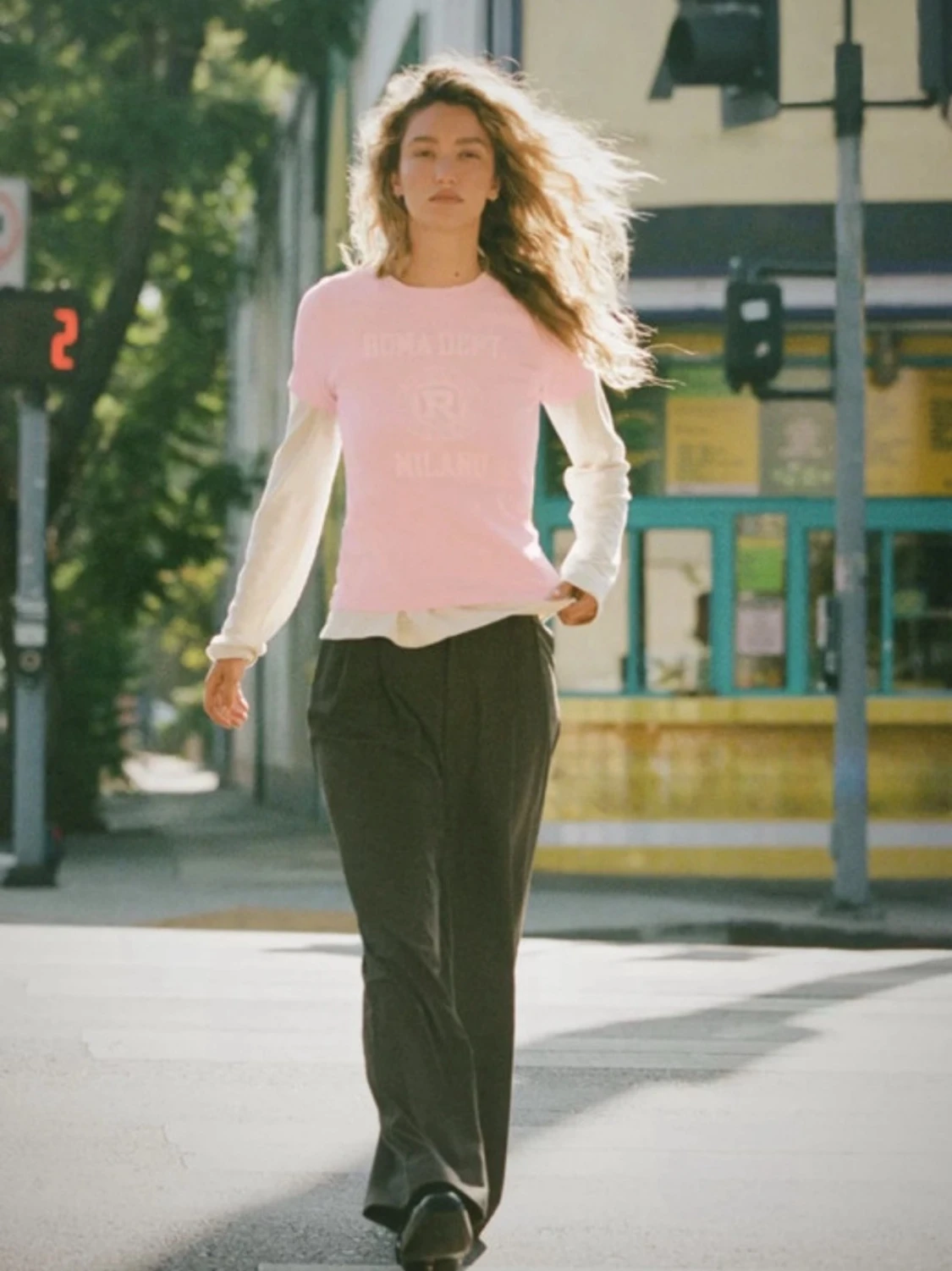 Rosa t-shirt ROMA DEPT. MILANO - 2